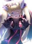  1girl ange_vierge asamurasaki black_panties blonde_hair blush heterochromia panties pussy_juice ramiel solo underwear 