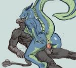 2017 anus aquatic_dragon avian balls breasts dragon female gryphon horn huge_tail killioma long_neck lying male male/female muscular on_back penetration penis raised_tail reverse_missionary_position sex tagme thick_tail vaginal vaginal_penetration 