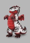  dragon feral grey_background lutti scalie simple_background smile solo wings 