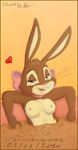  &lt;3 anthro asthexiancal breasts cadbury cadbury_bunny cadbury_caramel_bunny chocolate collaboration david_siegl female lagomorph mammal mascot mascots nipples nude rabbit rodent stinkehund 