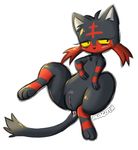  2016 anus ausgoth blush feline female feral fur hi_res litten mammal nintendo nude pok&eacute;mon pussy pussy_blush simple_background solo spread_legs spreading video_games white_background 