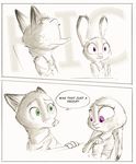  2017 absurd_res anthro canine clothed clothing comic disney duo english_text female fox fur green_eyes hi_res judy_hopps lagomorph male mammal nick_wilde onomatopoeia purple_eyes rabbit restricted_palette simple_background sound_effects sprinkah tears text zootopia 