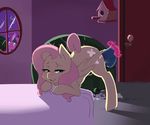  2017 animated blush cutie_mark disembodied_penis duo equine female feral fluttershy_(mlp) friendship_is_magic glowing hair hi_res hooves horn long_hair magic male mammal mrscurlystyles my_little_pony oughta_(artist) pegasus penetration penis pink_hair solo_focus twilight_sparkle_(mlp) unicorn wings 