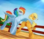  ! 2016 absurd_res anatomically_correct anatomically_correct_pussy animal_genitalia animal_penis animal_pussy anus applejack_(mlp) blonde_hair blush butt clitoris cutie_mark dock dripping duo earth_pony elzzombie equine equine_pussy feathered_wings feathers female female/female fence feral friendship_is_magic green_eyes hair hi_res horse licking licking_lips long_hair mammal multicolored_hair my_little_pony outside pegasus penis pony pussy rainbow_dash_(mlp) rainbow_hair raised_tail rear_view teats tongue tongue_out wings 