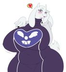 &lt;3 2016 anthro big_breasts blush boss_monster breasts caprine clothed clothing female goat hi_res horn huge_breasts mammal mature_female monster mother nipple_bulge overweight overweight_female parent purple_eyes solo sssonic2 toriel undertale video_games wide_hips 