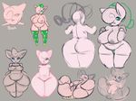  anthro breasts butt cum cum_in_pussy cum_inside cum_leaking female feral hat jigglypuff kemono liveforthefunk multiple_images nintendo nipples nude pok&eacute;mon pussy simple_background solo thick_thighs video_games wide_hips 