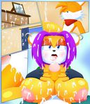  2017 anthro areola big_areola big_breasts big_nipples breast_squish breasts canine cum cum_everywhere cum_in_hair cum_in_mouth cum_inside cum_on_breasts cum_on_face cum_on_wall cumshot duo ejaculation erection excessive_cum female fox hair huge_breasts incest male male/female mammal melody_prower messy miles_prower mongoose nipples orgasm parent sex slickehedge sonic_(series) titfuck 