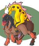  2016 anal anal_penetration blush brunn-bear cum duo equine erection fellatio feral feral_on_feral from_behind_position girafarig hooves male male/male mammal medial_ring mudsdale nintendo oral penetration penis pok&eacute;mon sex simple_background tail_mouth video_games 