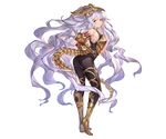  ass bare_shoulders bodysuit full_body gloves granblue_fantasy hair_ornament long_hair looking_back medusa_(shingeki_no_bahamut) minaba_hideo official_art pointy_ears red_eyes shingeki_no_bahamut skin_tight solo tail transparent_background very_long_hair white_hair 