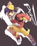  artist_request baseball_cap gold_(pokemon) hat male_focus poke_ball pokemon pokemon_(game) pokemon_gsc shorts solo 