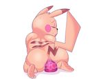  3_toes anal anal_penetration anthro anus barefoot black_nose butt dildo dildo_sitting ero eroborus eyes_closed kneeling lube male mammal nintendo nude open_mouth orgasm_face penetration pikachu pok&eacute;mon rear_view rodent sex sex_toy soles solo sweat thick_thighs toes video_games 