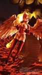  anthro breasts clothing corset daybreaker_(mlp) doctor-sfm female fire footwear friendship_is_magic gloves hair high_heels lingerie looking_at_viewer magic my_little_pony nipples princess_celestia_(mlp) shoes solo wings 