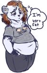  bear belly_grab breasts female mammal overweight panda pandyshera simple_background thick_thighs wide_hips 