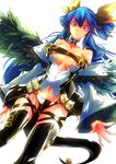  blue_hair dizzy dress guilty_gear guilty_gear_xrd gyuufa looking_at_viewer red_eyes smile solo thick_thighs thighs wings 