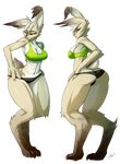  abs alpha_channel anthro athletic breasts butt cleavage clothed clothing digital_media_(artwork) female fur lagomorph mammal navel orange_eyes rabbit raidouzero simple_background solo thick_thighs transparent_background wide_hips 