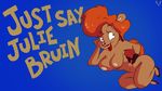  anthro breasts female hair julie_bruin long_hair nipples orange_hair slb solo tiny_toon_adventures 
