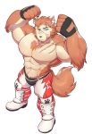  2019 abs anthro biceps canid canine canis clothed clothing digital_media_(artwork) male mammal muscular muscular_male pecs red_wolf simple_background solo topless velk wolf 