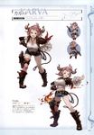  :d absurdres belt black_gloves blue_eyes boots breasts brown_footwear character_name chibi cleavage draph elbow_gloves fire full_body gloves granblue_fantasy hand_on_hip hands_on_hips highres holster horns jacket jewelry karva_(granblue_fantasy) knee_boots large_breasts midriff minaba_hideo multiple_views navel necklace non-web_source official_art open_mouth pink_hair pink_legwear pointy_ears scan short_hair short_shorts shorts simple_background single_elbow_glove single_thighhigh smile thighhighs 