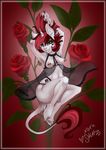  &lt;3 2016 anthro areola breasts clothed clothing equine fan_character female flower green_eyes hair hi_res horn looking_at_viewer mammal multicolored_hair my_little_pony nipple_piercing nipples piercing plant rose skuttz skuttz_(oc) solo translucent transparent_clothing two_tone_hair unicorn unicorn_horn 