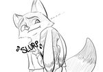  2017 anthro black_and_white canine clothed clothing disney duo english_text fox ittybittykittytittys jack_savage kissing lagomorph male male/male mammal monochrome nick_wilde rabbit simple_background sound_effects text white_background zootopia 