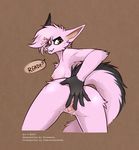  2017 anthro breasts brown_eyes cat dreamkeepers english_text f-r95 feline female fur mammal nipples nude pink_fur pussy pussy_juice solo spread_pussy spreading text viriathus 