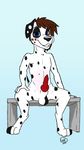  balls canine dalmatian digitigrade dink_(artist) dog knot male mammal penis presenting sitting solo spreading young ziggy_(dink) 