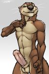  animal_genitalia aroused balls foreskin male mammal mustelid nude otter penis sheath solo tbolt tsaiwolf 