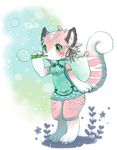  artist_request bubble chinese_clothes furry green_eyes leopard 