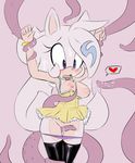  &lt;3 2014 5_fingers anthro blush breasts clothed clothing cum cum_in_hair cum_on_breasts cum_on_face cum_on_head cum_on_tentacles cum_string dress fan_character female fingers fur grey_fur grey_hair hair hearlesssoul hi_res imminent_sex legwear long_hair mammal nipples open_mouth panties panties_down panty_pull purple_eyes pussy restrained simple_background solo sonic_(series) standing stockings tentacles thigh_highs underwear 