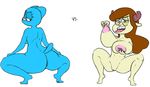 anthro anus areola back_boob bald big_breasts black_eyes blue_fur blue_tail breasts brown_hair brown_horn butt caprine cartoon_network cat chun-ni collarbone crossover crouching curved_horns digital_media_(artwork) eyelashes feline female flat_colors front_view full-length_portrait fur garbledina goat hair half-closed_eyes hand_on_breast holding_breast horn humanoid_hands long_hair looking_aside looking_at_another looking_at_viewer looking_back mammal mature_female medium_breasts miracle_star mother navel nicole_watterson nipple_pull nipples nude open_mouth parent pink_nipples pink_nose pink_pussy pink_tongue portrait pussy raised_tail rear_view short_tail simple_background small_ears spread_legs spreading tan_fur teeth the_amazing_world_of_gumball tiptoes tongue tongue_out toony white_background 