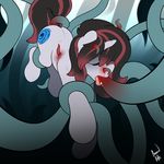  amazin-arts blood blood_drip corpse cutie_mark dark death dripping_blood equine eyes_closed female forced fur gore grimdark hi_res horn mammal my_little_pony penetration raised_tail rape semi-anthro suspension tentacle_rape tentacle_sex tentacles tongue tongue_out unicorn white_fur 