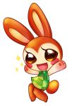  3_fingers 3_toes alpha_channel animal_crossing brown_eyes bunnie_(animal_crossing) clothing eyelashes fur hi_res lagomorph mammal nevirra nintendo open_mouth rabbit red_fur simple_background toes transparent_background video_games 