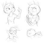  2017 anthro black_and_white clothed clothing disney female hi_res judy_hopps lagomorph mammal monochrome rabbit simple_background sketch sketch_page solo sprinkah white_background zootopia 