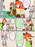  2017 4_fingers anthro canine clothed clothing comic cub daughter disney english_text father female fox fur heterochromia hi_res hybrid judy_hopps lagomorph male mammal mother nick_wilde parent rabbit size_difference skeletonguys-and-ragdolls speech_bubble standing text violet_(zootopia) young zootopia 
