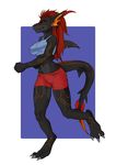 anthro athletic autumm_airwave clothed clothing dragon ear_piercing female hair jogging piercing smile solo tight_clothing wide_hips 