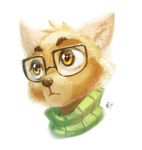  2017 alec8ter amber_eyes ambiguous_gender anthro clothed clothing eyewear glasses headshot_portrait hi_res inner_ear_fluff mammal portrait red_panda signature simple_background solo white_background 