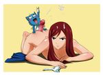  erza_scarlet fairy_tail happy nikochan tagme 