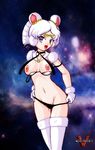  1girl animal_ears bishoujo_senshi_sailor_moon bishoujo_senshi_sailor_moon_sailor_stars blush bra breasts earmuffs female gloves grey_eyes iron_mouse jewelry jewlery mouse_ears nipples panties ribbon sailor_iron_mouse sailor_moon smile solo thighhighs twintails underwear undressing vcampan white_hair 