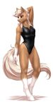  2019 amber_eyes anthro anthrofied blonde_hair breasts brown_eyes clothing digital_media_(artwork) epona_(tloz) equine eyelashes female hair hooves horse mammal mykegreywolf nintendo one-piece_swimsuit simple_background solo standing swimsuit the_legend_of_zelda thin_waist tight_clothing video_games white_background 