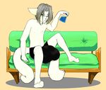  anthro balls bulge clothed clothing digital_media_(artwork) double_tail expansion eyewear feline fur glasses growth invalid_tag jar lromstar_(artist) male mammal partially_clothed sequence serum sofa topless underwear white_fur 