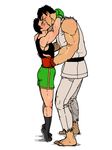  2boys bara barefoot black_hair full_body gakuranman gloves kiss little_mac multiple_boys muscle nintendo punch-out!! ryuu_(street_fighter) size_difference street_fighter super_smash_bros. torn_clothes yaoi 