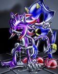  5_toes absurd_res anal anthro barefoot cum duo goo_creature hi_res humanoid_penis liquid liquid_metal machine male male/male metal_sonic open_mouth penetration penis robot silverslime slime sonic_(series) t1000 toes transformation 
