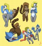  anthro anus areola avian barbera_(regular_show) bird blonde_hair blue_jay breast_grab breasts brown_hair butt cartoon_network claws corvid d-rock eyes_closed female female/female hair half-closed_eyes hand_on_breast hi_res looking_back male male/female mammal margaret mature_female mordecai&#039;s_mom mordecai_(regular_show) multiple_positions navel nipples non-mammal_breasts nude open_mouth presenting presenting_breasts presenting_hindquarters pussy raccoon raised_tail rear_view regular_show rigby_(regular_show) robin seductive simple_background smile smirk teeth thick_thighs toe_claws tongue 