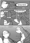  bed brick comic inside leonardo_(tmnt) male male/male ninja raphael_(tmnt) reptile scalie sneefee teenage_mutant_ninja_turtles text turtle 