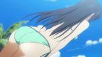  animated animated_gif ass bikini black_hair brown_eyes cloud kotegawa_yui long_hair screencap side-tie_bikini sky swimsuit to_love-ru 