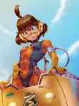  1girl arms_(game) brown_hair goggles mechanica_(arms) solo tagme 