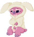  2017 3_toes alien alpha_channel angel_(lilo_and_stitch) claws clothing cute disney experiment_(species) eyelashes fluffy fur half-closed_eyes head_tuft hoodie lilo_and_stitch looking_away pink_fur purple_claws purple_eyes purple_nose signature simple_background small_tail smile snafuangel solo sweatshirt toes transparent_background tuft 
