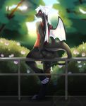  2017 anthro butt dragon male miramint presenting red_eyes relight sitting solo tongue tongue_out wings 