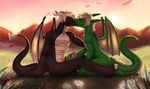  2017 anthro dragon duo handjob kev kissing male male/male miramint nude penis relight sex 