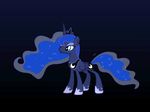  2017 animated blue_eyes blue_hair cutie_mark equine feathered_wings feathers female feral friendship_is_magic fur hair horn mammal megamanhxh my_little_pony princess_luna_(mlp) smile solo winged_unicorn wings 